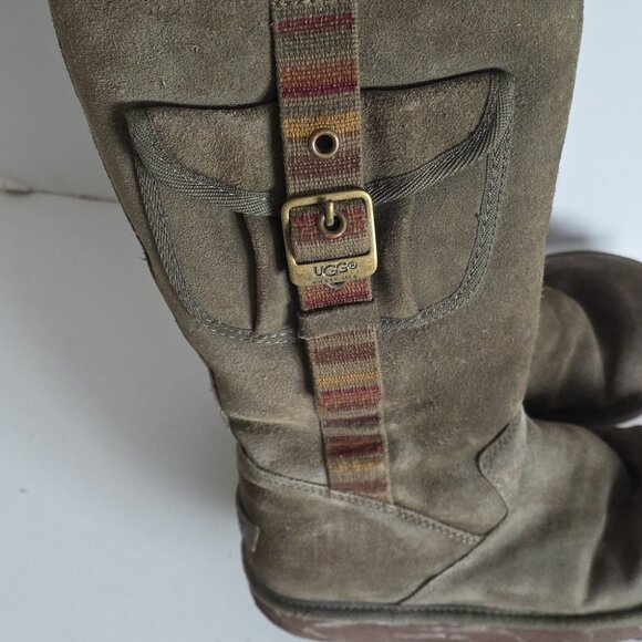 UGG | Retro Cargo Boots in olive green suede Sz 6 - Picture 4 of 8